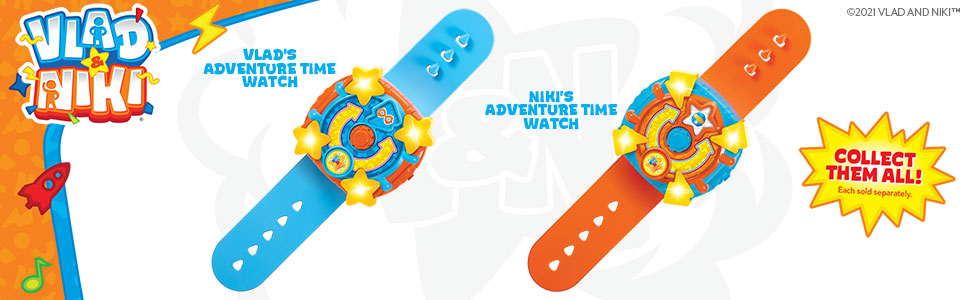 Vlad & Niki Adventure Time Watches close up
