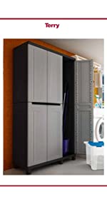 Outdoor Cabinet, Plastic Cabinet, Adjustable Shelves, Outdoor Furniture