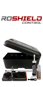 Roshield rat trap box kit with attractant bait and attractant spray caramel