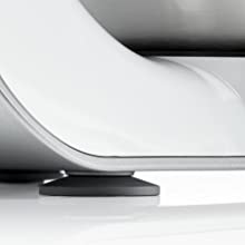 Image shows close up of rubber feet