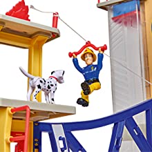 Fireman Sam, XXL station, fire station, light, sound, car, jupiter, playset, firefighter.