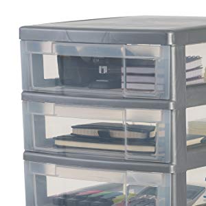 Plastic storage tower with drawers on wheel New Chest by Iris Ohyama