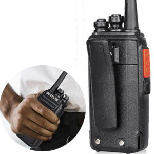 RT24 walkie talkies with belt clip