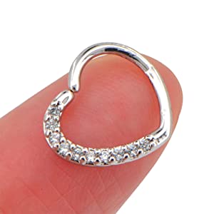 oufer heart shape daith helix earring piercings