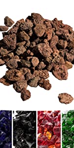 fire glass; lava rocks; fire lava rocks; fire pit glass; fire pit lava rocks