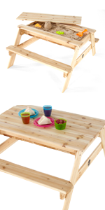 Sandpit;Junior;Children;Kids;Sand;Water;Play;Outdoor;Wooden;Toy