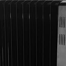 oil filled radiator, fast heat up, tip over switch, adjustable heat settings, easy to carry around 