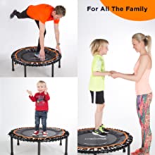 mini trampoline rebounder fun family jump fitness HIIT dance kids adults rebound exercise video DVD