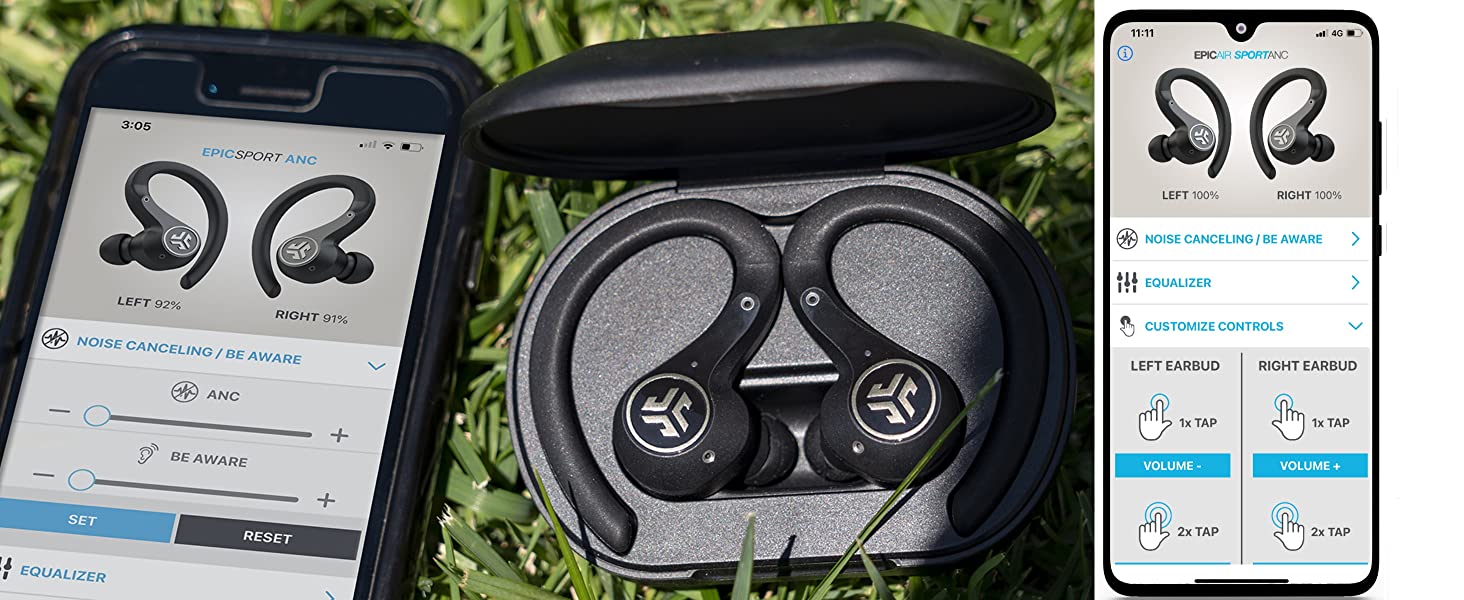 running headphones touch control fitness endurance runing