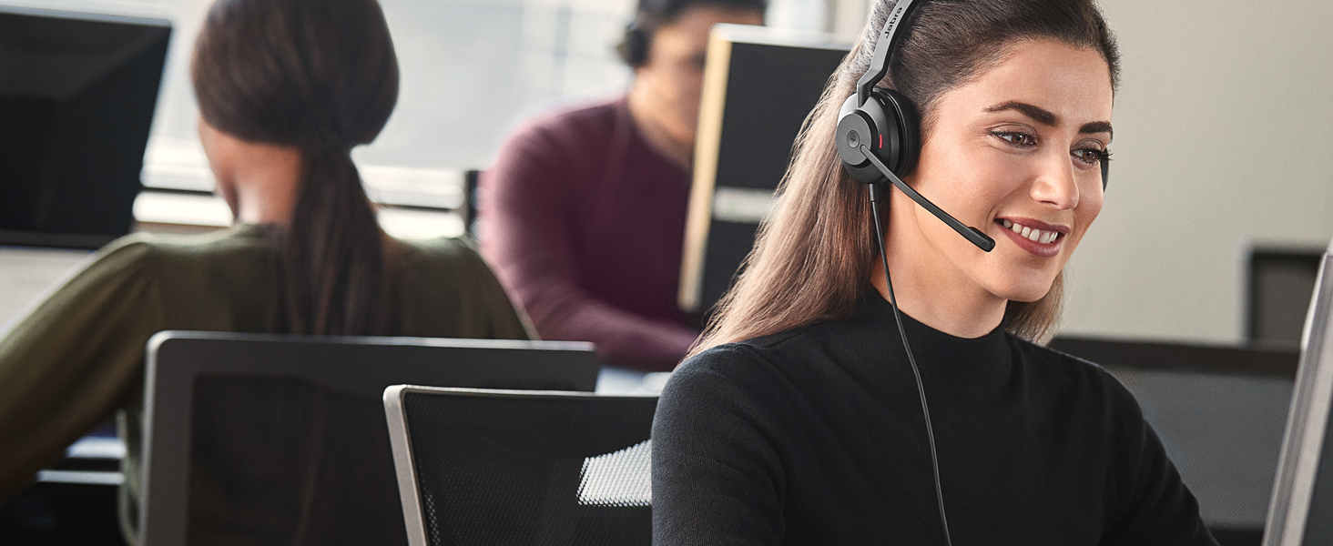 Jabra Evolve2 30 lightweight professional headset. Outstanding calls, superior audio