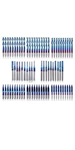Nano Blue Coated End Mill CNC Router Cutter Kit(80 Bits)