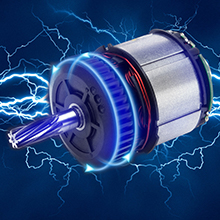 The brushless motor delivers 60 Nm of power