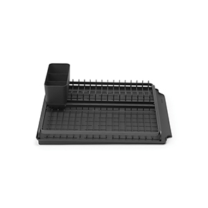 dish drying rack; drying racks kitchen; black; plastic; metal; large ; drying rack with tray