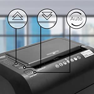 a4, a5, a6, paper, 3 sheets, 6 sheets, sliding lid, protective, safety, reverse, forward. buttons