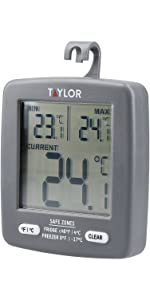 minimum; maximum; fridge; freezer; thermometer; food storage; safety; digital