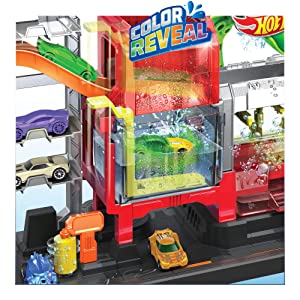 ​Hot Wheels City Ultimate Octo Car Wash Playset with No-Spill Water Tanks & 1 Color Reveal Car