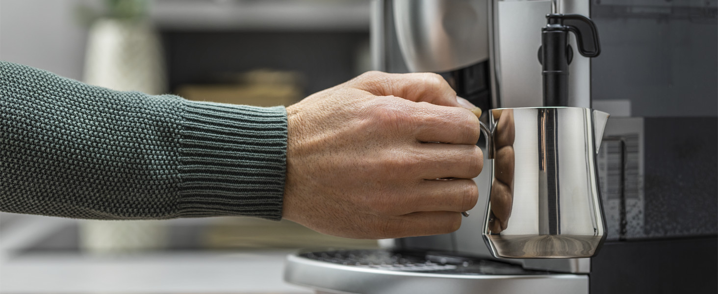 Milk frothing, steaming wand