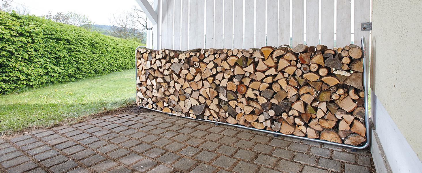stacking aid extendable wood wood store wood store for logs fire wood store
