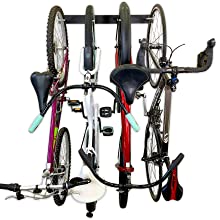 bike wall rack hooks storage vertical upright hanging metal space efficient compact narrow garage #1