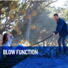 Blow Function - inflate a mattress or air bed, blow out leaves or gutters, dry cars after cleaning.