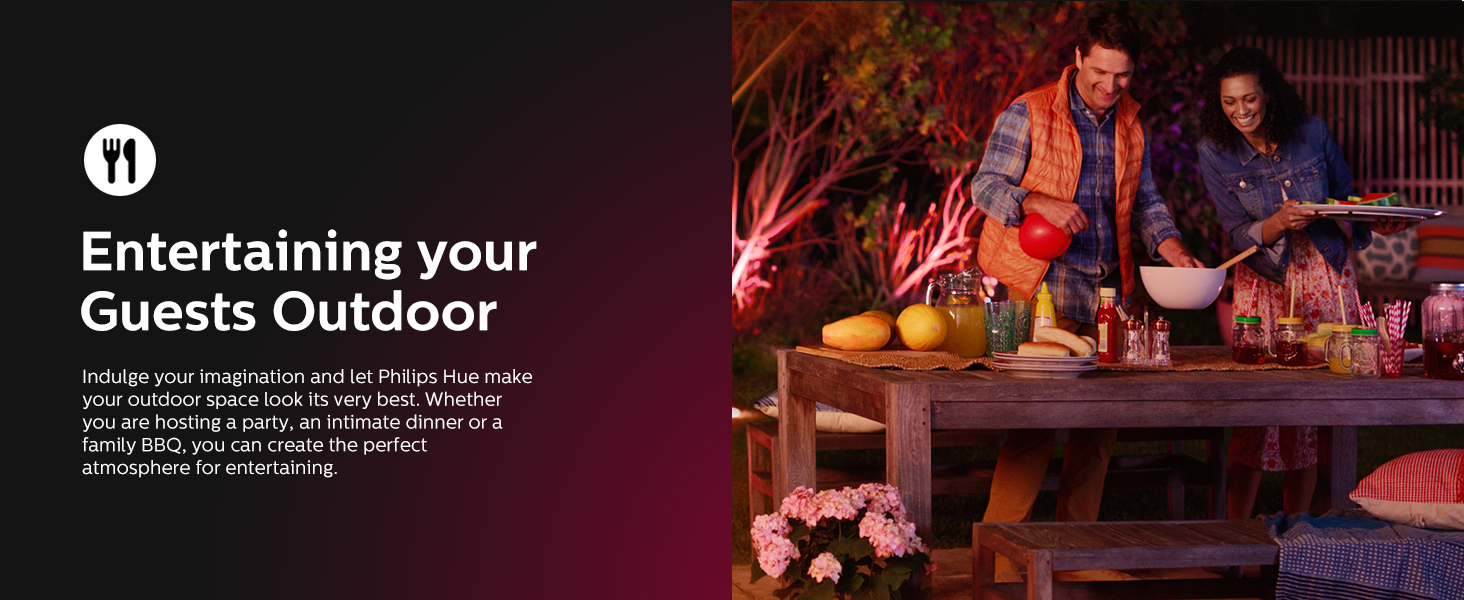 Philips Hue Entertaining Guests Outdoor