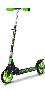 green adult scooter