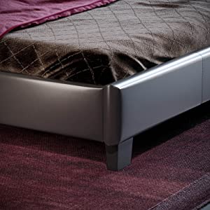 Vida Designs Lisbon Small Double Faux Leather Bed