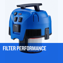 Filter Performance - Filter cleaning indicator, alerts and indicates when filter needs cleaning.