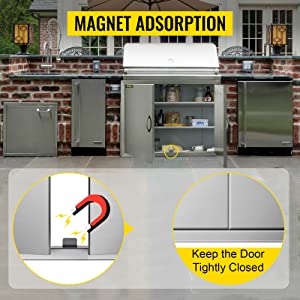 stainless steel bbq doors