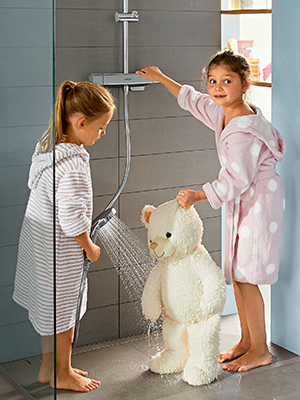 Children under the shower