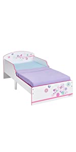 Girls flowers and birds toddler bed