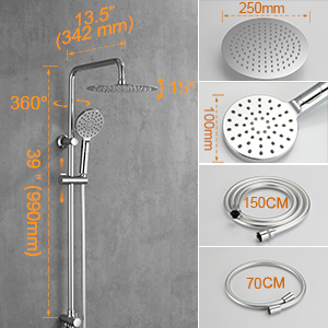 shower rail kit