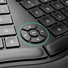 Delux Wireless Ergonomic Keyboard, Vertical Keyboard with Light