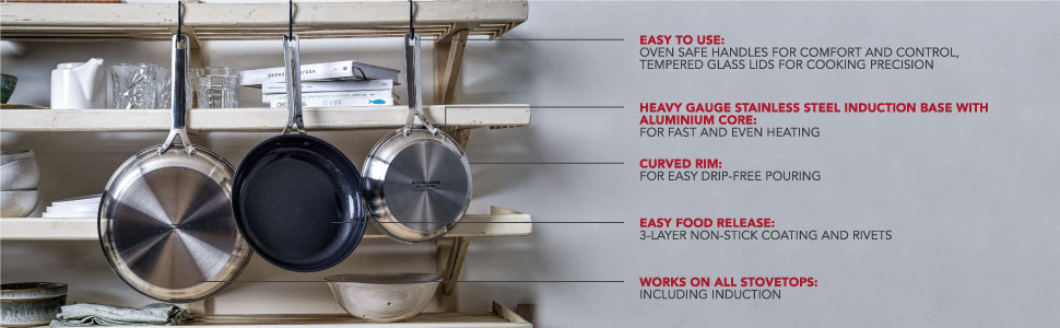 KitchenAid cookware stainless steel pans