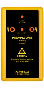 martindale;voltage;voltage indicator;proving kit;tools;proving unit;proving device;440V
