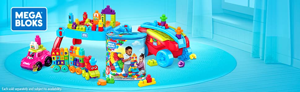 Mega Bloks DCH55 Big Building Bag, Blue, 60 Pieces