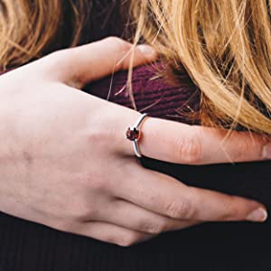 Philip Jones June (Alexandrite) Adjustable Birthstone Ring on Quote Card Austrian Crystals