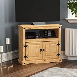 corona solid wood pine furniture rustic mexican tv unit cabinet entertainment