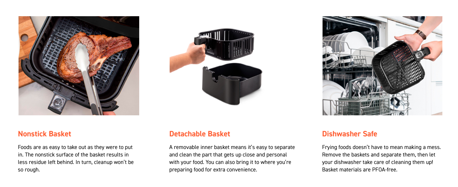 Non-stick，Destachable，Diswasher safe