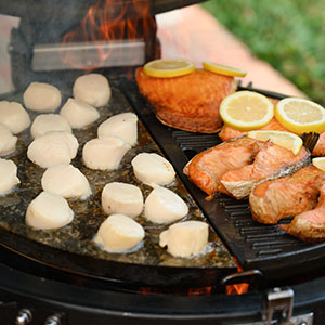 Divide and conquer for multiple cooking surfaces at different heats