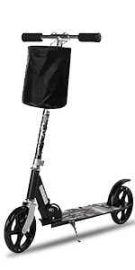 Adult scooter with basket