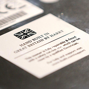 Hand made; made in the UK