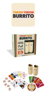 throw throw burrito, party game, dodgeball, card game