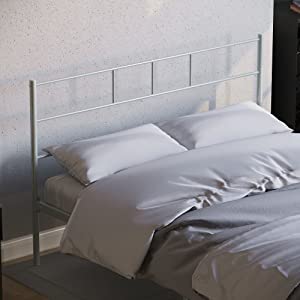 Vida Designs Dorset Double Bed, Silver