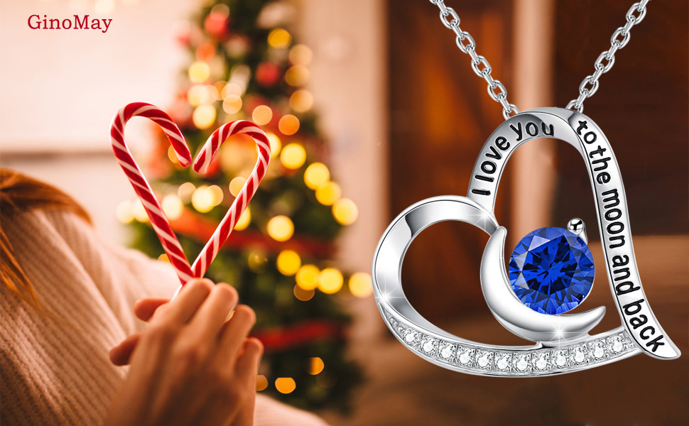 blue sapphire necklace for women sterling silver mum wife birthday gifts mothers day gifts