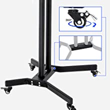 Lockable Carstor and thicken steel base