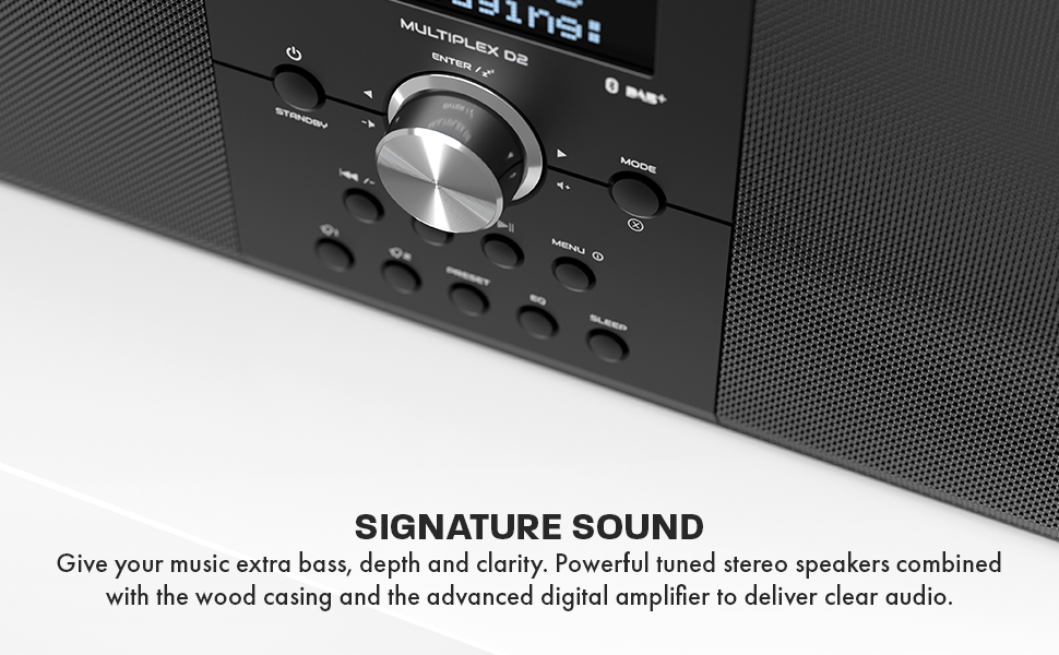 Azatom Multiplex D2 Digital DAB FM Radio with Bluetooth Built-in Battery Headphone Out USB Charging