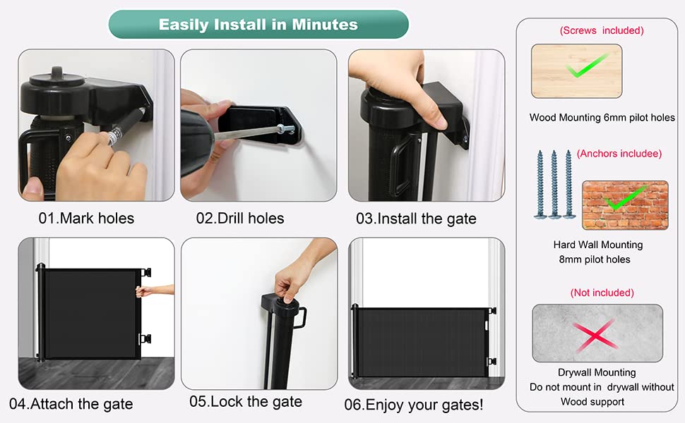 retractable baby gate