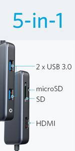 Anker USB C Hub, 5-in-1 