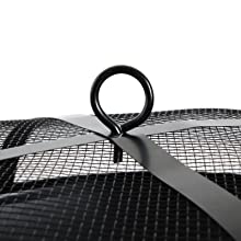 Fire Pit Fire Bowl with Grill Rack and Poker Portable Garden Outdoor Patio for BBQ Camping Picnic